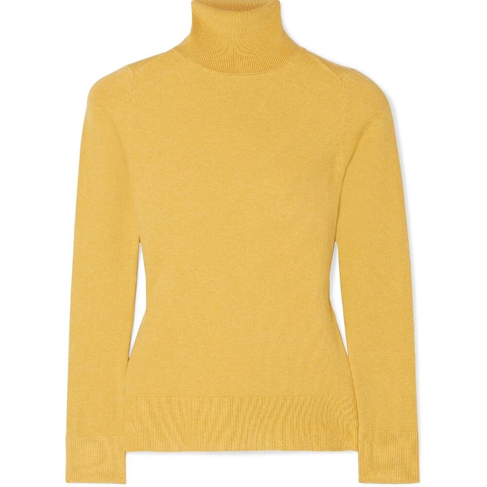 Like NEW JoosTricot Revolve Peachskin Silk Turtleneck Sweater - L